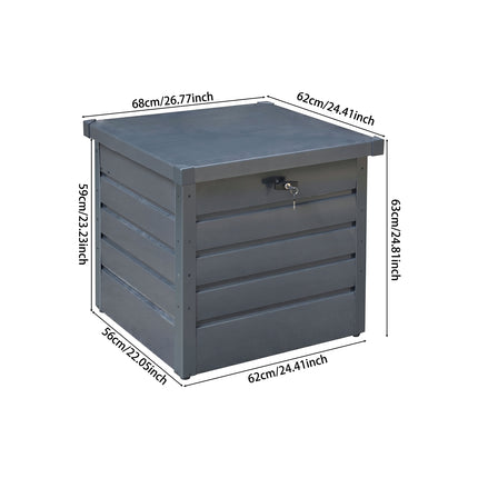 200L Lockable Outdoor Metal Garden Storage Box