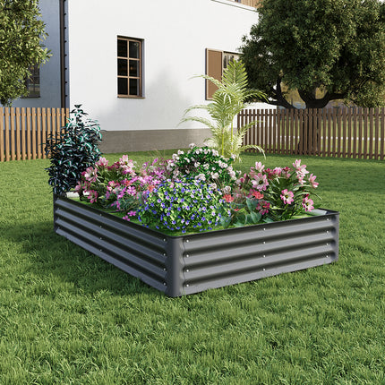 Rectangular Galvanized Steel Raised Garden Bed 180cm x 120cm