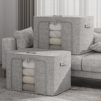 100L Metal Frame Fabric Storage Box with Windows