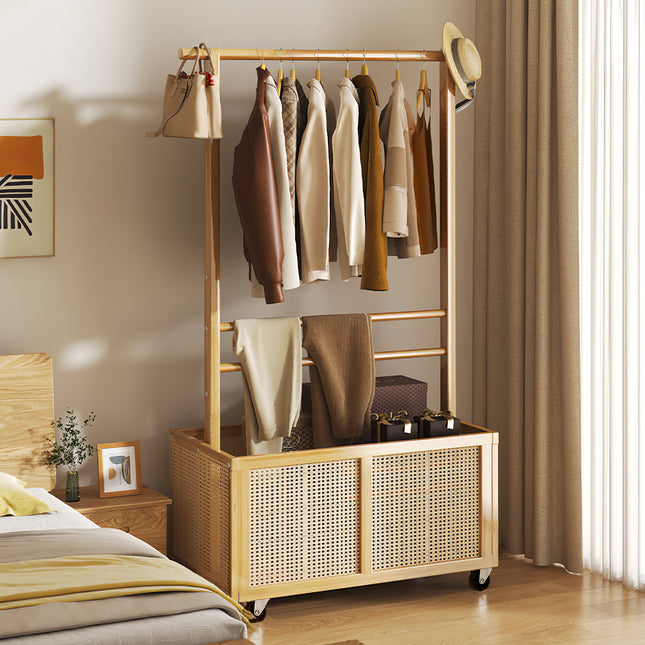 Freestanding Clothes Rack with Wheels
