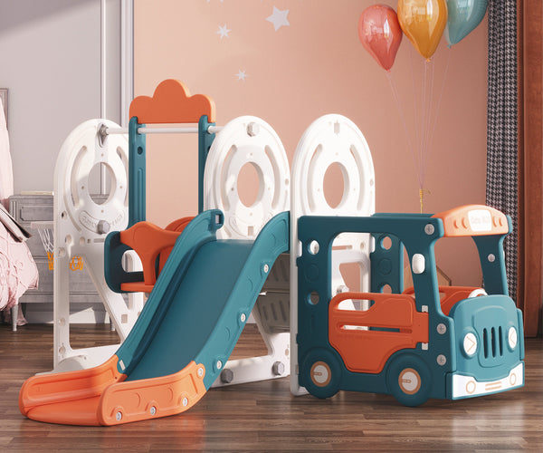 Orange 3 1 Swing Slide Playset