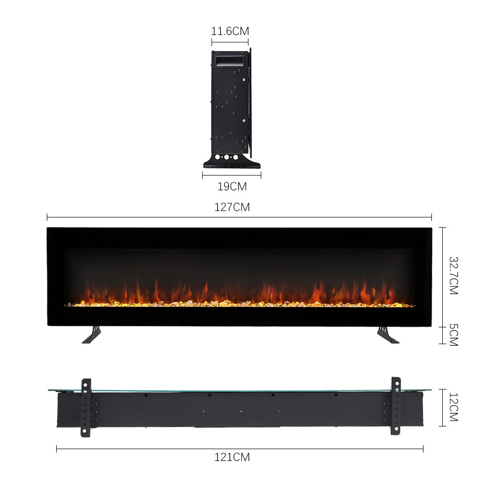 50 Inch Wall Mount Freestanding Electric Fireplace