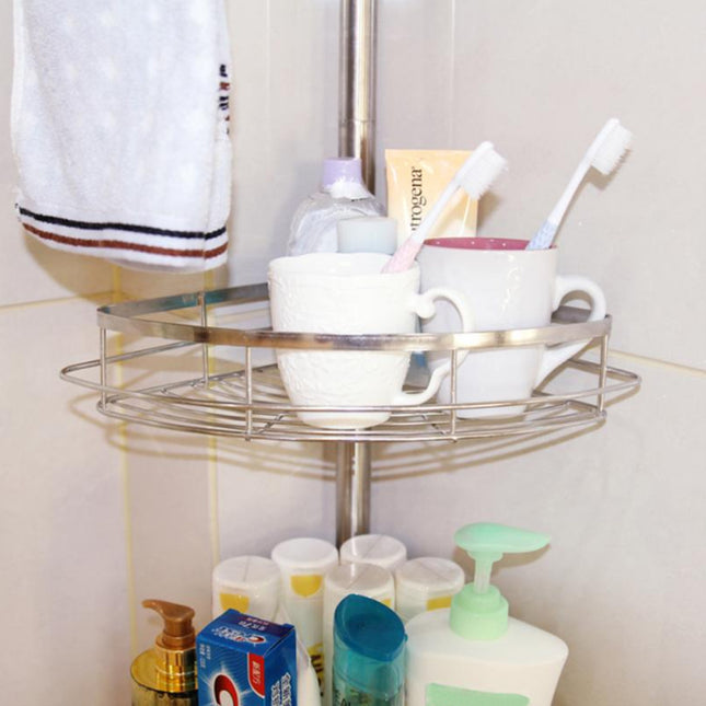 4-Tier Bathroom Corner Shelves No Drilling Metal Shower Caddy