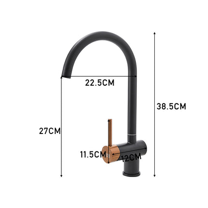 Black Kitchen Sink Single Lever Faucet