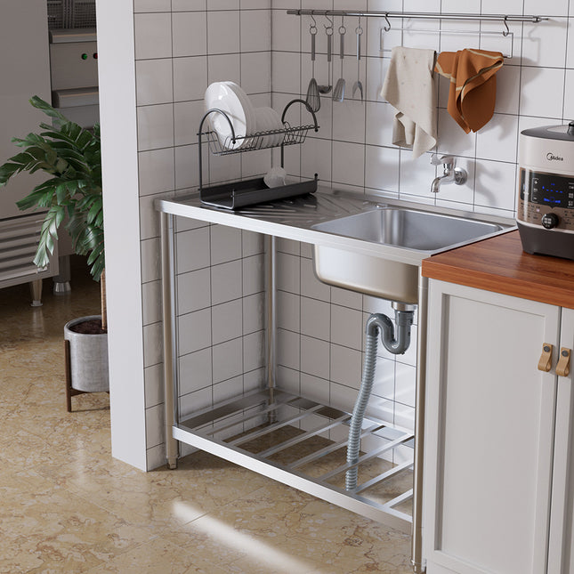 201 Stainless Steel Commercial Sink with Drainboard