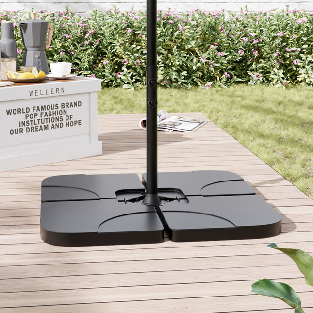 HDPE Square Water and Sand Filled Freestanding Parasol Base