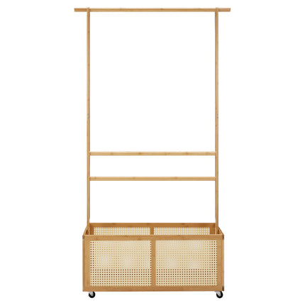 Freestanding Clothes Rack with Wheels