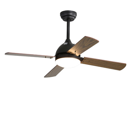 42 Inch Brown Ceiling Fan with LED Light Kit, 4 Blades and Remote Control
