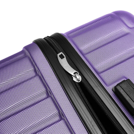 28" Lightweight Hardside Travel Suitcase with Spinner Wheels Purple