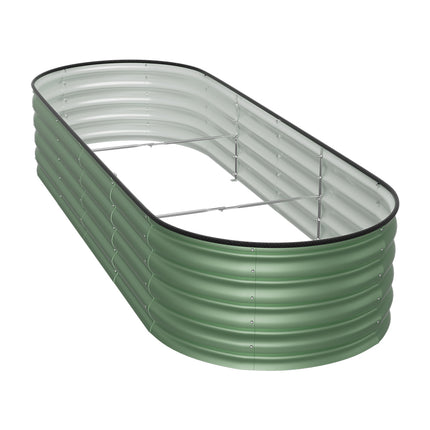 Oval-Shaped Galvanized Steel Raised Garden Bed