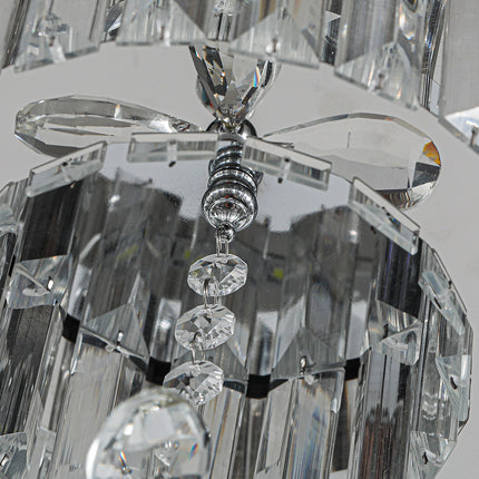 Modern Round Crystal Ceiling Light with Crystal Pendant