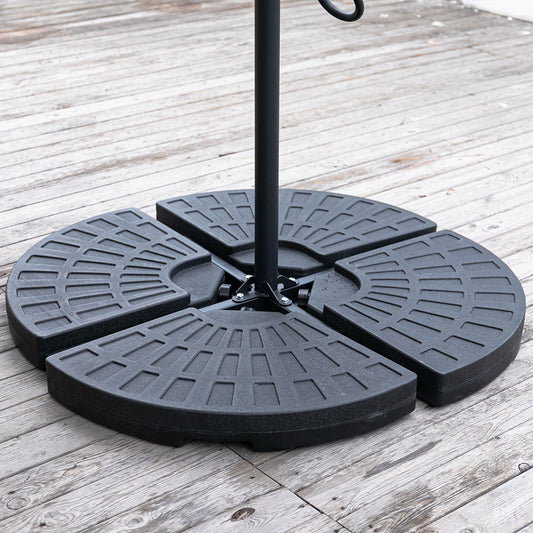 Banana Parasol Fan-shaped Base Stand / Water Filled 52KG / Sand Filled 66KG