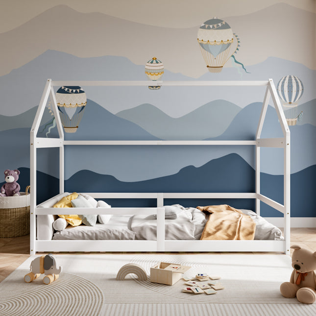 Kid’s Pine Wood House Bed