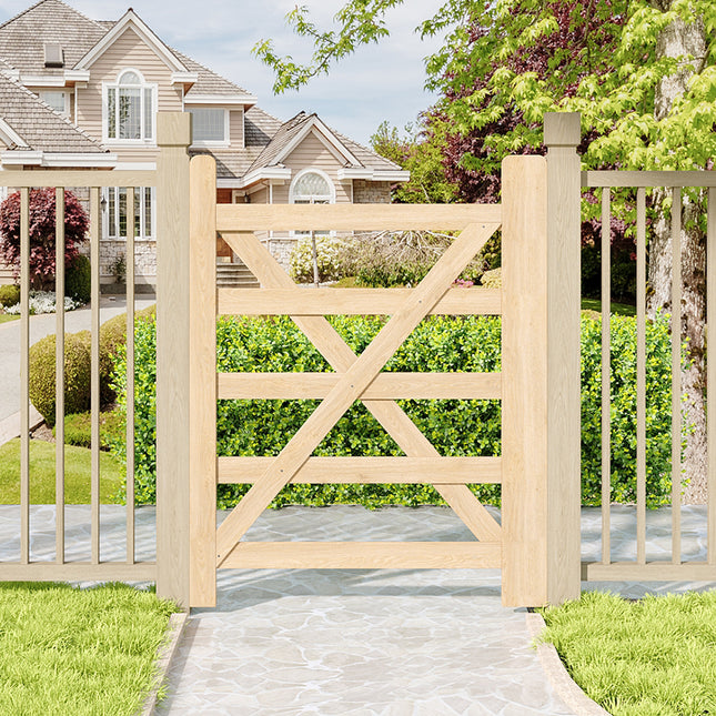 Wooden Garden Gate with Door Latch 90cm x 120cm
