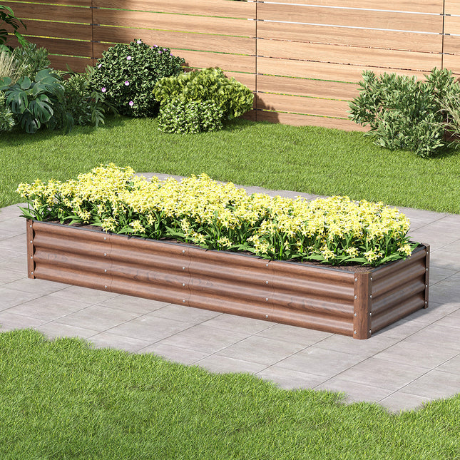 180cm x 60cm Rectangular Galvanized Steel Raised Garden Bed