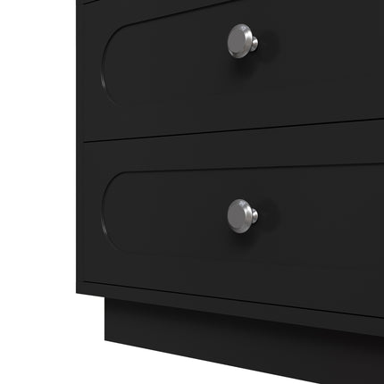 Modern 3-Drawer Bedside Table with RGB Lighting