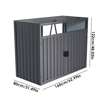 Outdoor Metal Garbage Can Garden Storage Shed