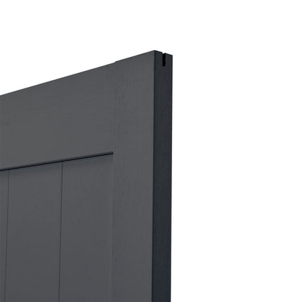 Dark Grey Farmhouse Style Wooden Barn Door with 200cm Sliding Kit