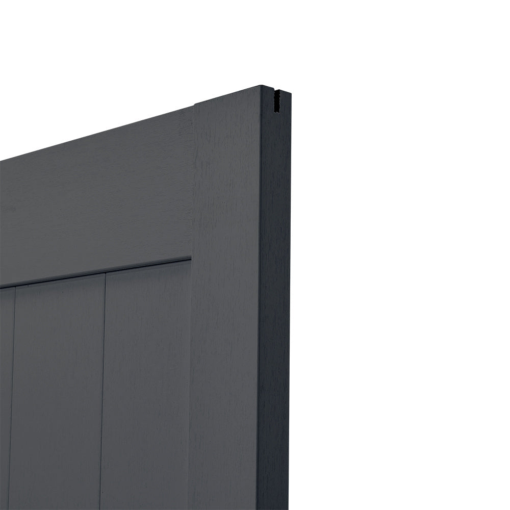 Dark Grey Farmhouse Style Wooden Barn Door with 200cm Sliding Kit