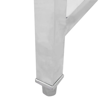 Freestanding Stainless Steel Commercial Sink with Shelf and Backsplash