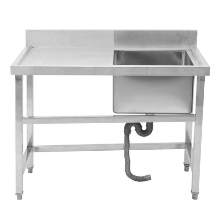 95cm Stainless Steel Commercial Kitchen Sink with Single/Double Bowl