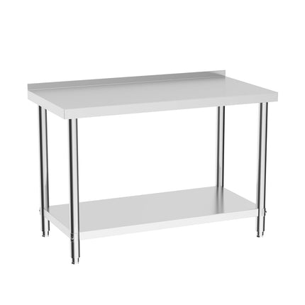 2 Tier Commercial Work Stainless Steel Table Frame with Lower Shelf