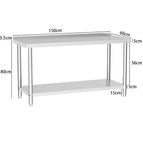 1500 x 600 x 800 mm / With Backsplash