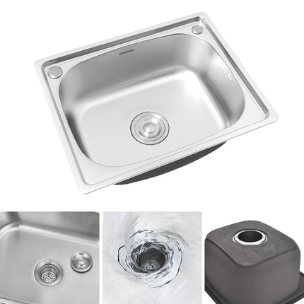 Modern Inset Stainless Steel Single Bowl Sink