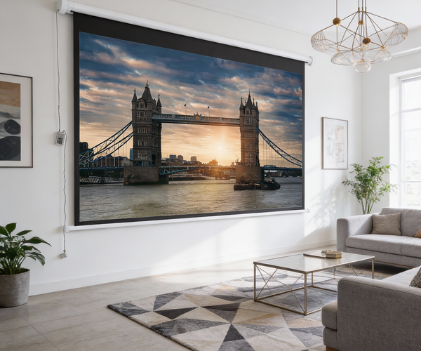 Wall Mount Electric Projector Screen Home Theater Movie