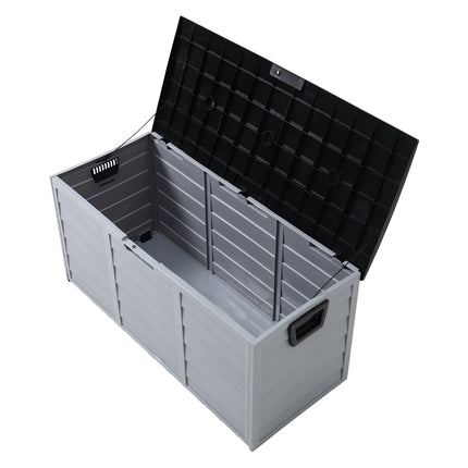 290L Waterproof Large Plastic Garden Storage Box with Wheels