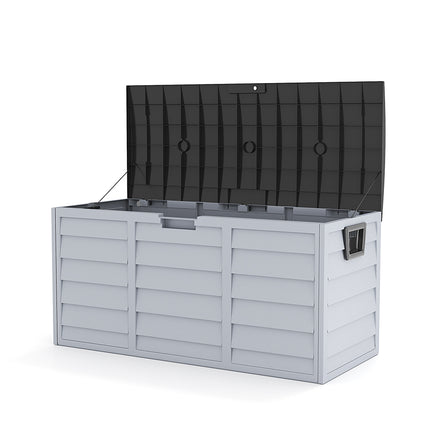 290L Waterproof Large Plastic Garden Storage Box with Wheels