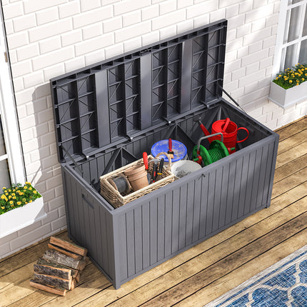 Garden Cushion Storage Box Waterproof Grey