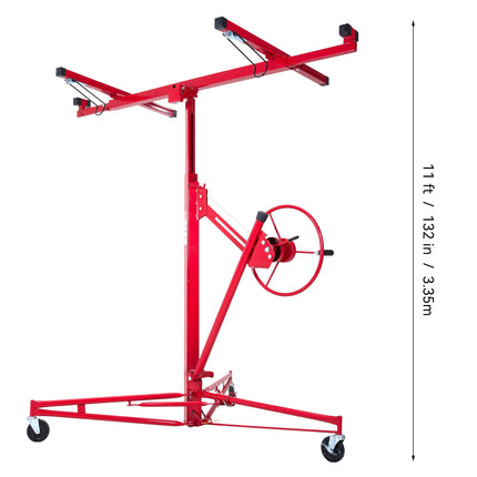 11 Ft Plaster Board Drywall Lifter Hoist Lifter with Rolling Casters