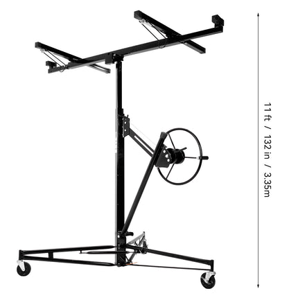 11 Ft Plaster Board Drywall Lifter Hoist Lifter with Rolling Casters