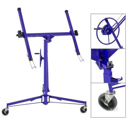11 Ft Plaster Board Lifter with Rolling Casters Panel Hoist