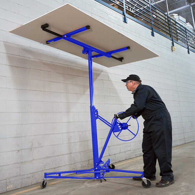 11 Ft Plaster Board Lifter with Rolling Casters Panel Hoist