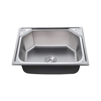 Stainless Steel Topmount Square Stainless Steel Inset Catering Single Kitchen Sink