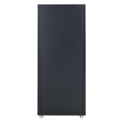 Office Rolling File Cabinet with 6 Drawers Shelf and Wheels, Black