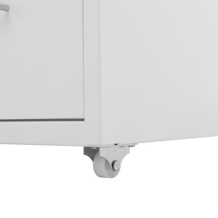 Office Rolling File Cabinet with 8 Drawers Shelf and Wheels, White