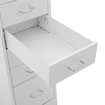 Office Rolling File Cabinet with 8 Drawers Shelf and Wheels, White