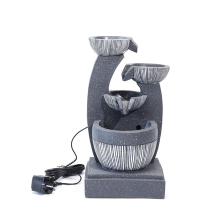 47 cm H Outdoor LED Lights Electric Powered Garden Statues Decor Fountain