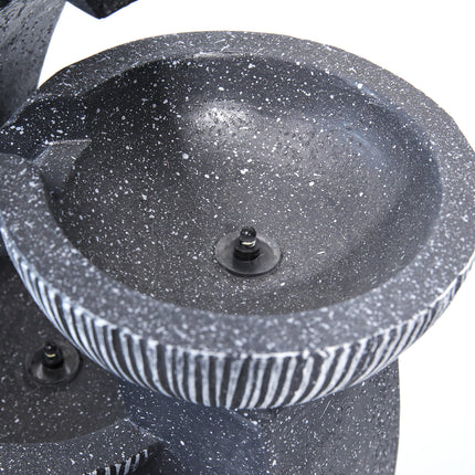 47cm H Outdoor Electric Garden Fountain Water Feature with LED Lights