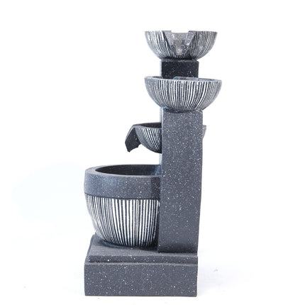 47cm H Outdoor Electric Garden Fountain Water Feature with LED Lights