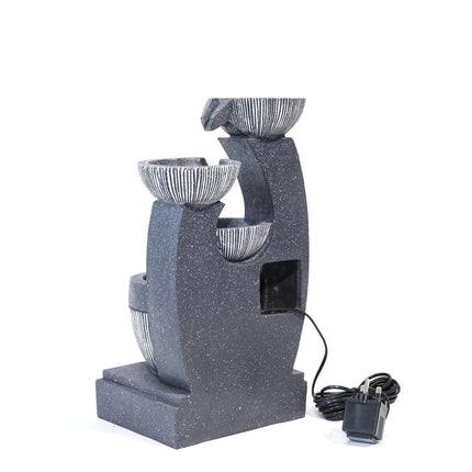 47 cm H Outdoor LED Lights Electric Powered Garden Statues Decor Fountain
