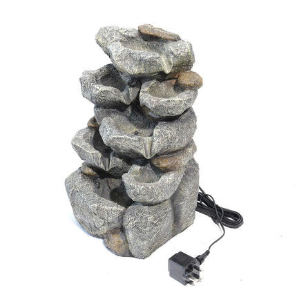 Natural Slate LED Electric Powered Fountain Waterfall 49cm
