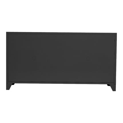 Metal Storage Sideboard Cabinet TV Stand with 2 Doors Buffet Black