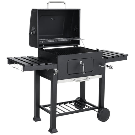 138x48.5x108CM Large BBQ Grills Stove Trolley Built in Thermometer