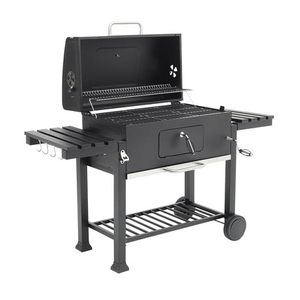 Charcoal Grill with Side Table BBQ Patio