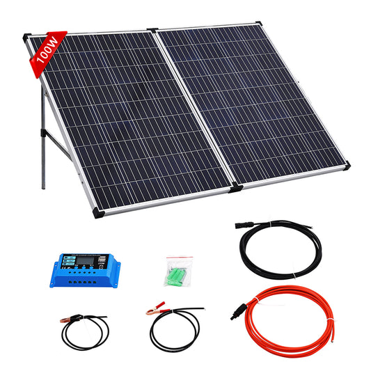 100W Portable Folding Solar Panel Kit