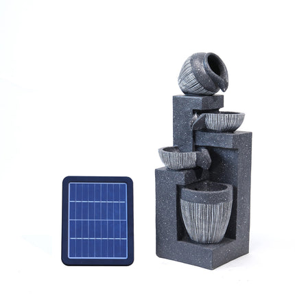 Outdoor Solar Power LED Water Fountain with Pump 51 cm H